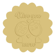 3D Scalloped Round MDF Cutout Olive You More Plaque - Unfinished For DIY