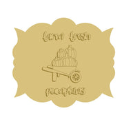 3D Scalloped Plaque Round MDF Cutout Farm Fresh Pumpkins - Unfinished For DIY