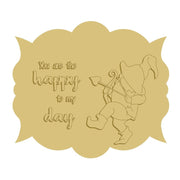3D Scalloped Plaque MDF Cutout You Are The Happy To My Day - Unfinished For DIY
