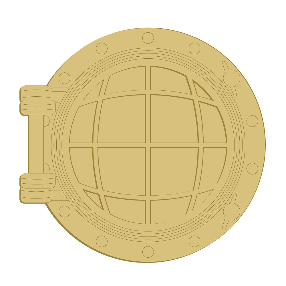 3D Porthole Unfinished Wood Cutout Style 1 Art 1