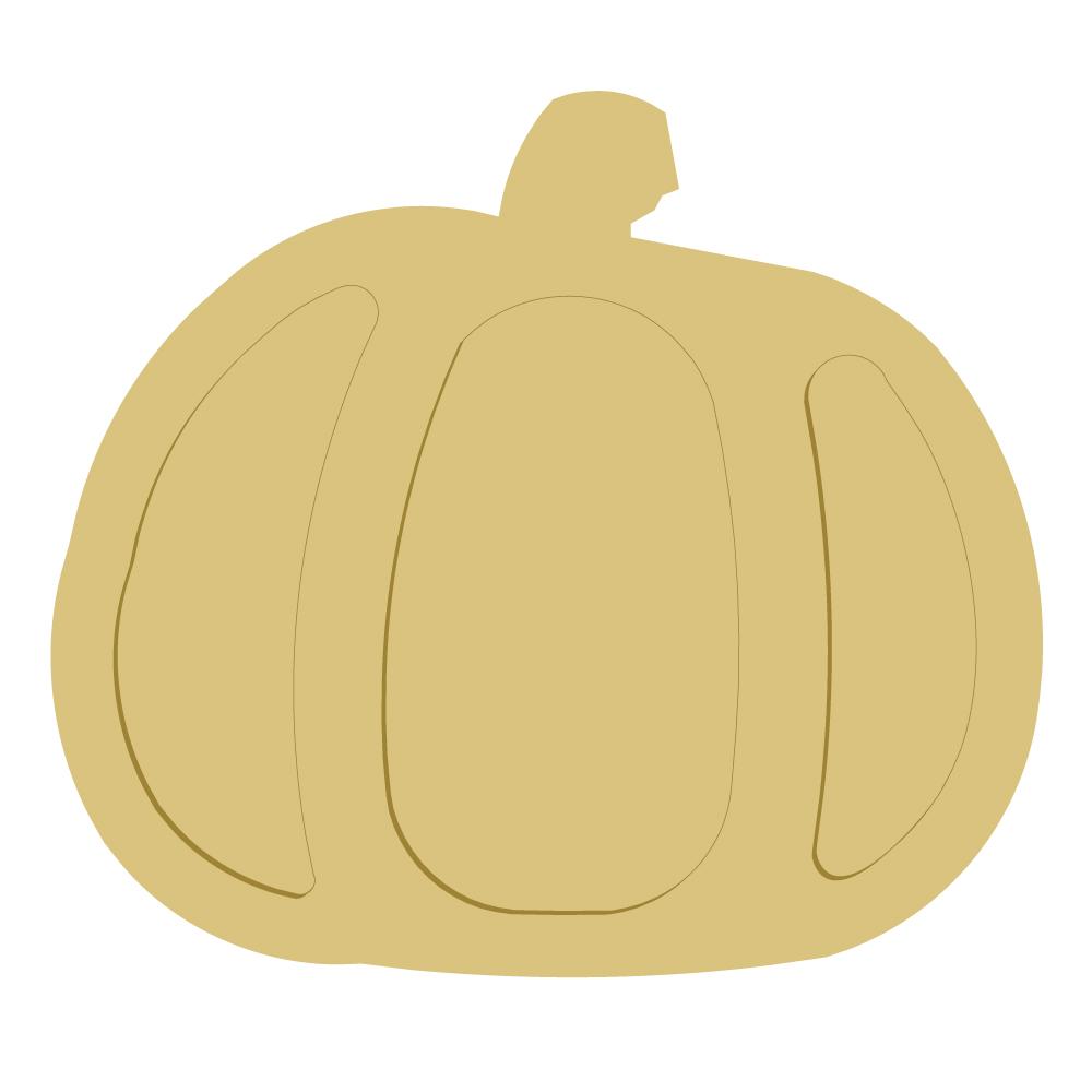 3D Pumpkin MDF Cutout Contoured Panel Design - Unfinished For DIY