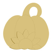 3D Pumpkin MDF Cutout Lotus Flower Overlay - Unfinished For DIY