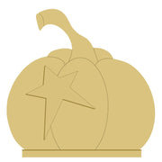 3D Pumpkin MDF Cutout Star Cutout Fall Decor - Unfinished For DIY