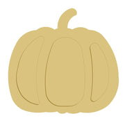 3D Pumpkin MDF Cutout Laser-Etched Design - Unfinished For DIY