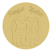 3D Round MDF Cutout Purrfect Together - Unfinished For DIY