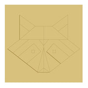 3D Barn Quilt Raccoon Head MDF Cutout Geometric Face - Unfinished For DIY