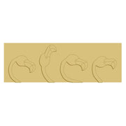 3D Rectangle MDF Cutout Flamingo Silhouettes - Unfinished For DIY