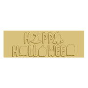 3D Rectangle MDF Cutout Happy Halloween - Unfinished For DIY