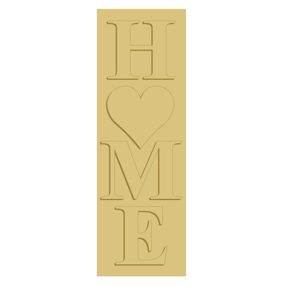 3D Rectangle MDF Cutout HOME Interchangeable Kit - Unfinished For DIY