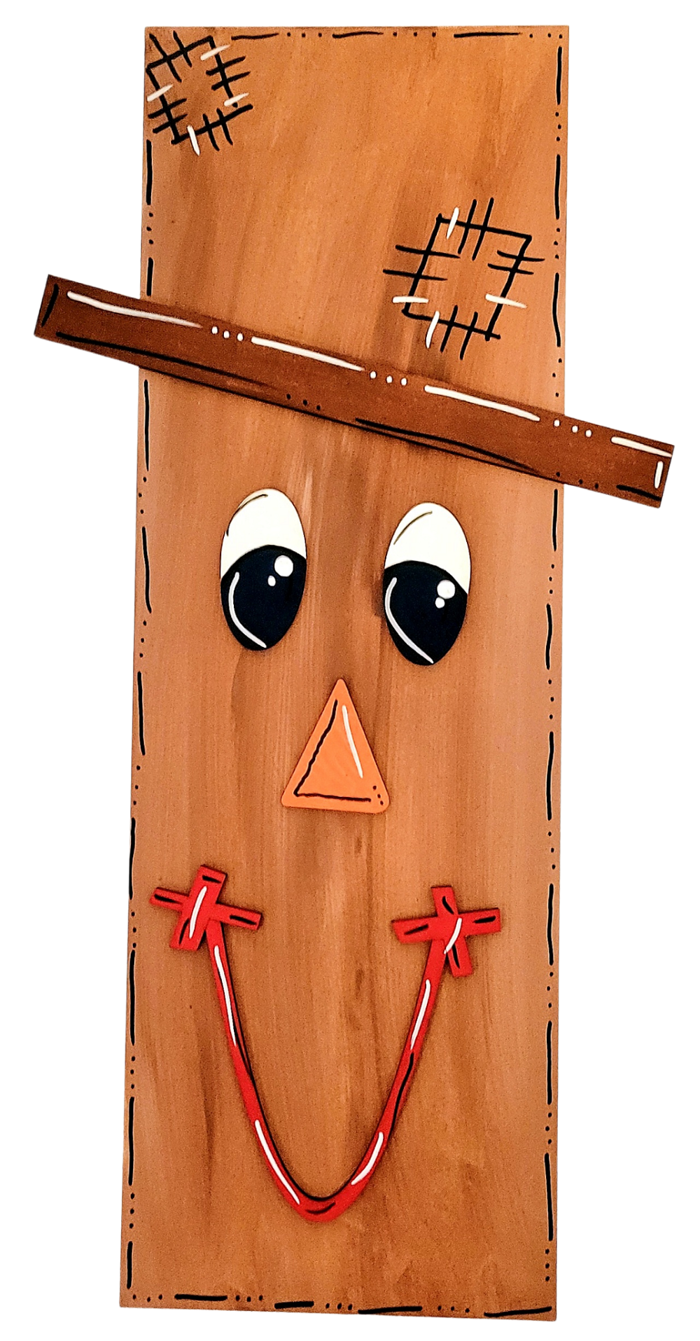 3D Porch leaner MDF Cutout Scarecrow Face - Unfinished For DIY