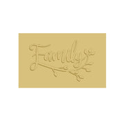 3D Rectangle MDF Cutout Family On Branch Script - Unfinished For DIY