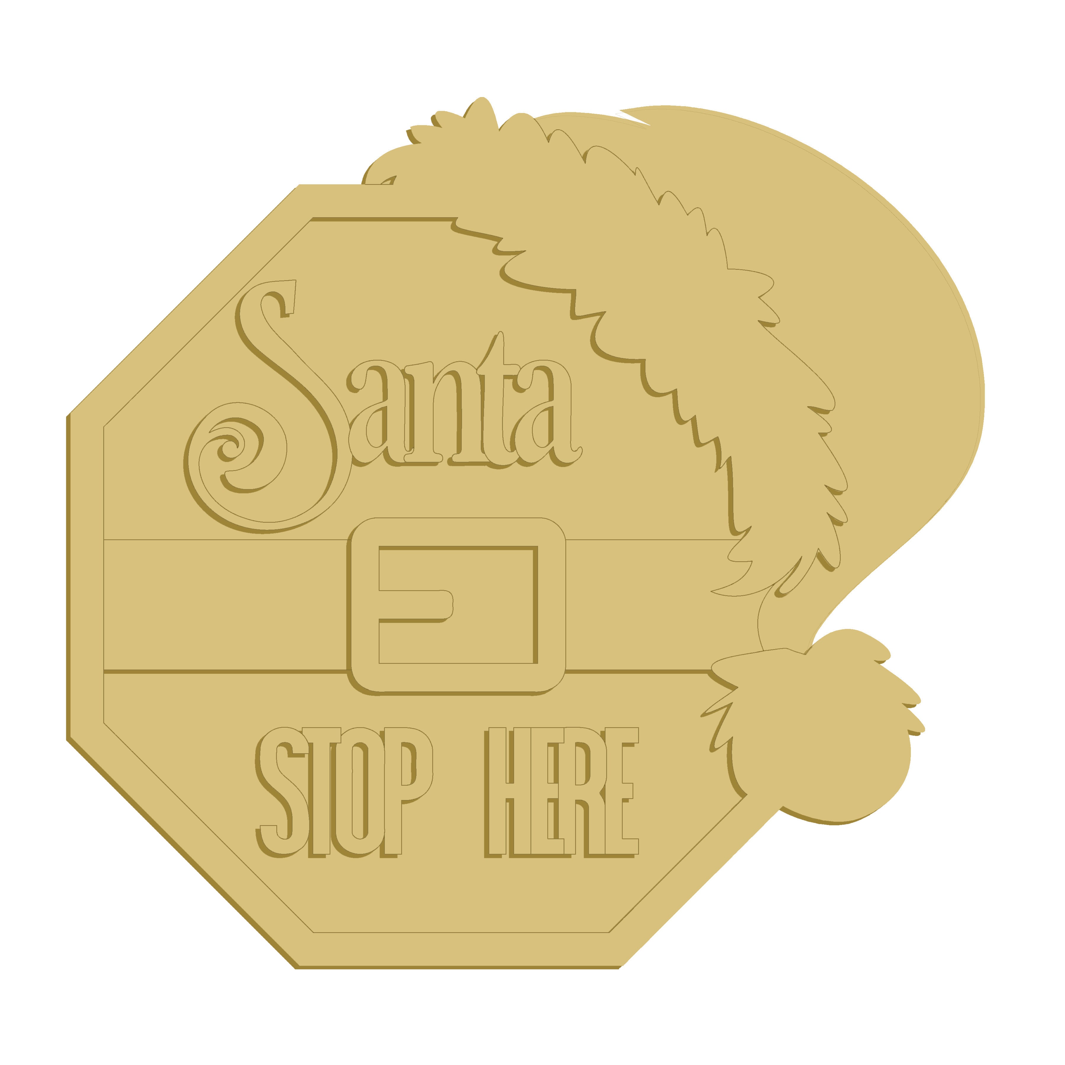 Santa-Stops 3D Wooden Craft Cut Outs – Layered MDF Shapes for DIY Crafts, Décor & Signs