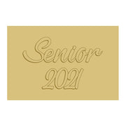 3D Rectangle MDF Cutout Senior 2021 - Unfinished For DIY