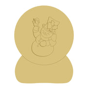 3D Snowman MDF Cutout Snow Globe - Unfinished For DIY