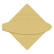 3D Diamond MDF Cutout Diamond With a Surfboard in the middle - Unfinished For DIY