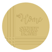 3D Round MDF Cutout Home Sweet Home - Unfinished For DIY