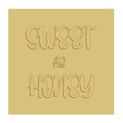 3D Square MDF Cut Out Sweet As Honey - Unfinished For DIY