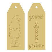 3D Tag MDF Cutout Gnome Sweet Gnome - Unfinished For DIY