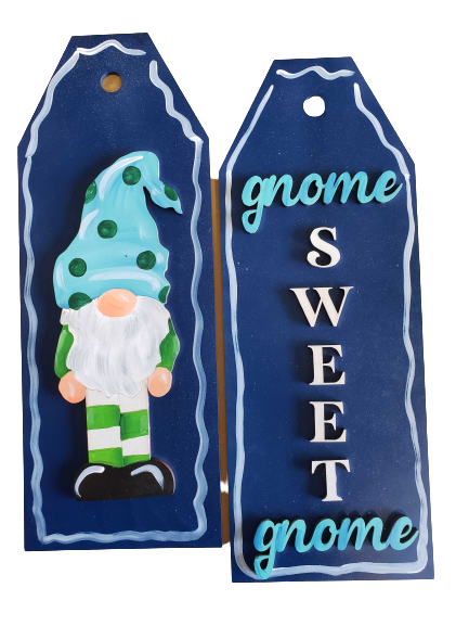 3D Tag MDF Cutout Gnome Sweet Gnome - Unfinished For DIY