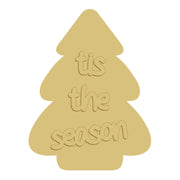 3D Christmas Tree MDF Cutout Tis The Season - Unfinished For DIY