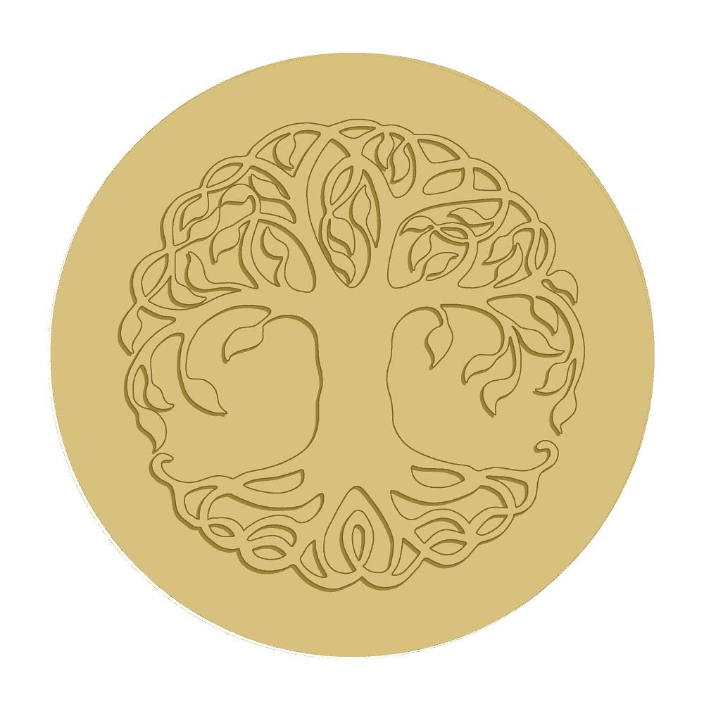 3D Round MDF Cutout Tree Of Life - Unfinished For DIY