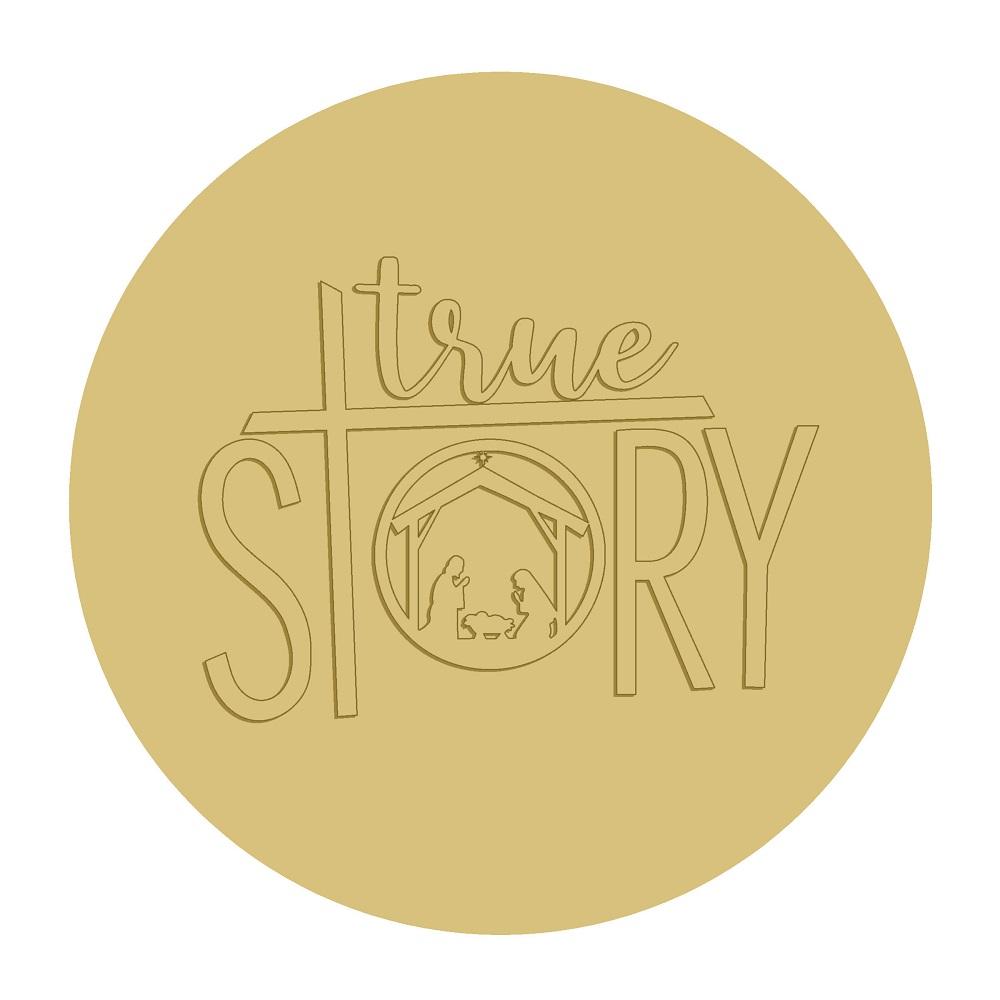 3D Round MDF Cut Out Time Story Nativity Scene Inside Circle - Unfinished For DIY