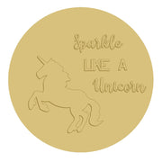 3D Round MDF Cutout Sparkle Like A Unicorn - Unfinished For DIY
