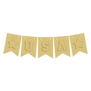 3D Banner MDF Cutout USA Letters - Unfinished For DIY