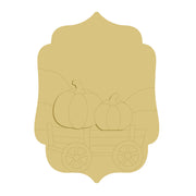 3D  MDF Cutout  Fall Pumpkins Wagon - Unfinished For DIY
