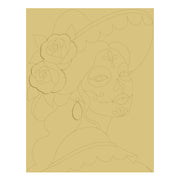 3D Day Of The Dead Woman  MDF Cutout  - Unfinished For DIY