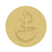 Design By Line Round MDF Cutout Anchor With Chain - Unfinished For DIY