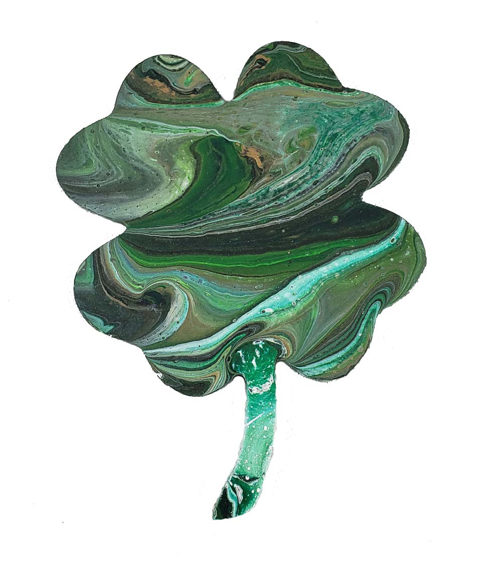 Basic Shape Shamrock MDF Cutout Four-Leaf Clover Silhouette - Unfinished For DIY