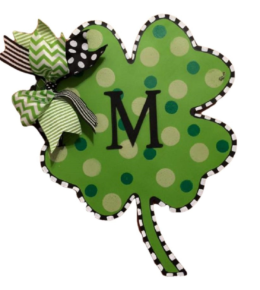 Basic Shape Shamrock MDF Cutout Four-Leaf Clover Silhouette - Unfinished For DIY