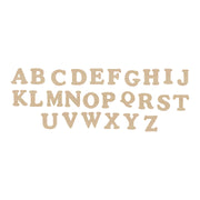 Basic Shape Alphabet MDF Cutout A-Z Letters - Unfinished For DIY