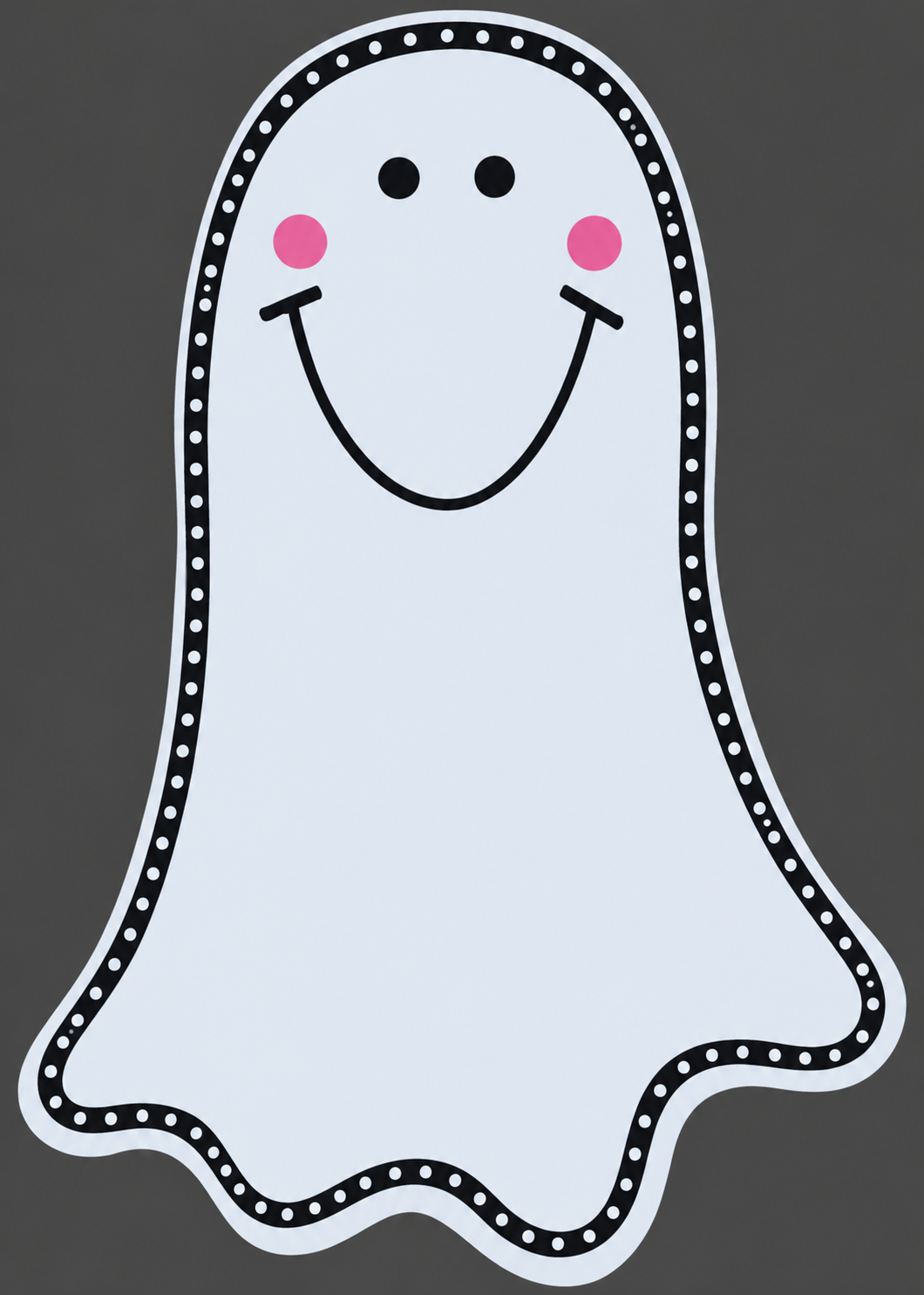 Molly Cummings (DOOR MATS BY MOLLY) WHITE GHOST PINK CIRCLES ON CHEEKS