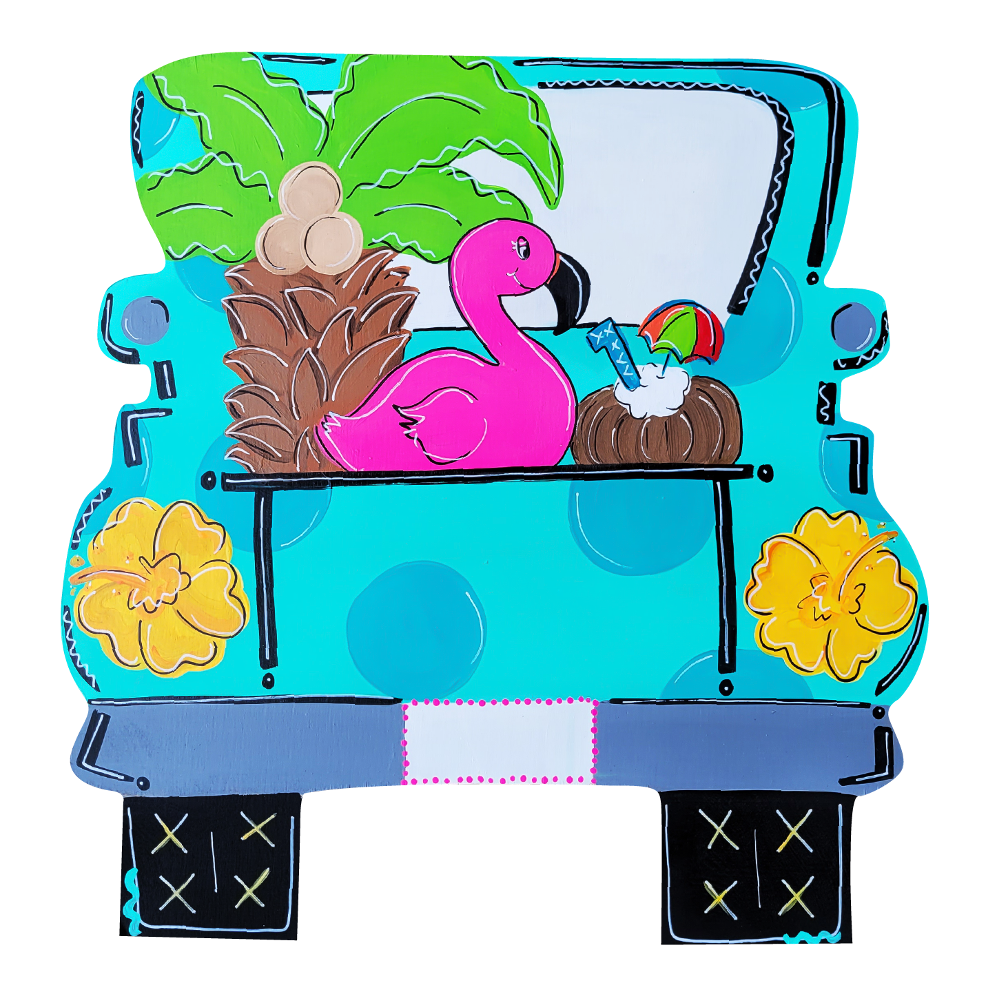 A BLESSED MESS FLAMINGO TRUCK
