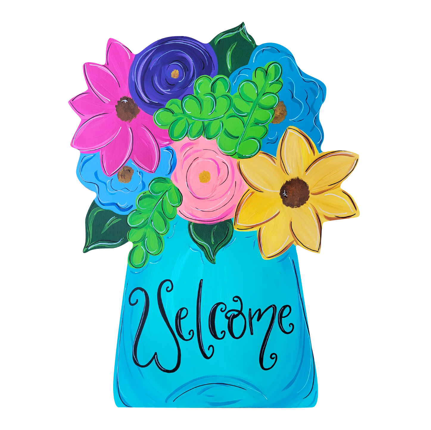 A BLESSED MESS COLORFUL FLOWERS IN VASE