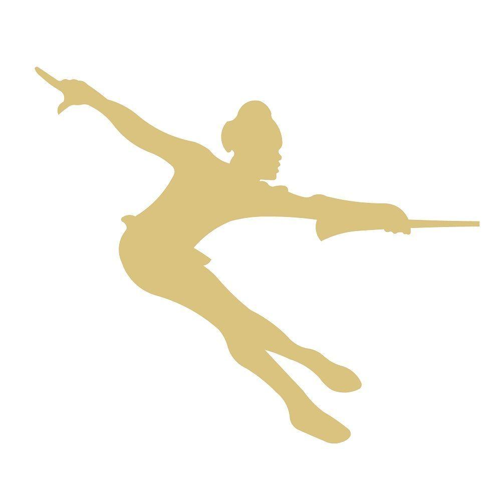 Basic Shape Acrobat MDF Cutout Baton Silhouette - Unfinished For DIY