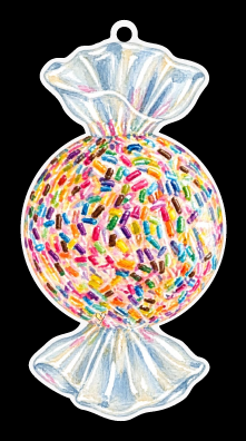 SPRINKLED WITH HEARTS COLORFUL SPRINKLED CANDY