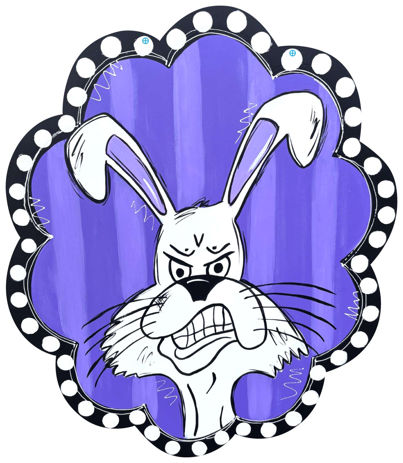 ANNA EVANS SCALLOP PURPLE BACKGROUND JACKRABBIT