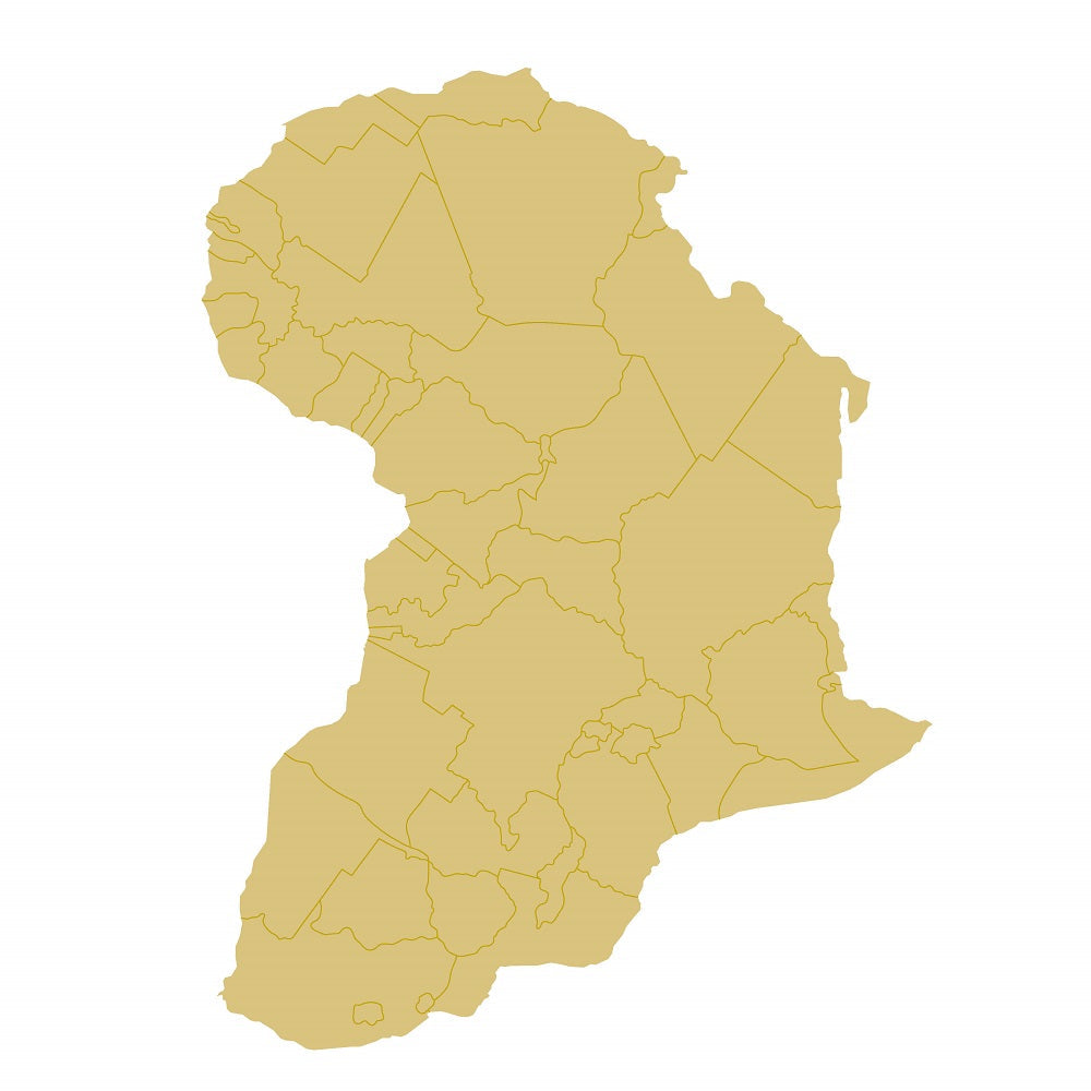 Basic Shape Africa MDF Cutout Engraved Continent Map - Unfinished For DIY