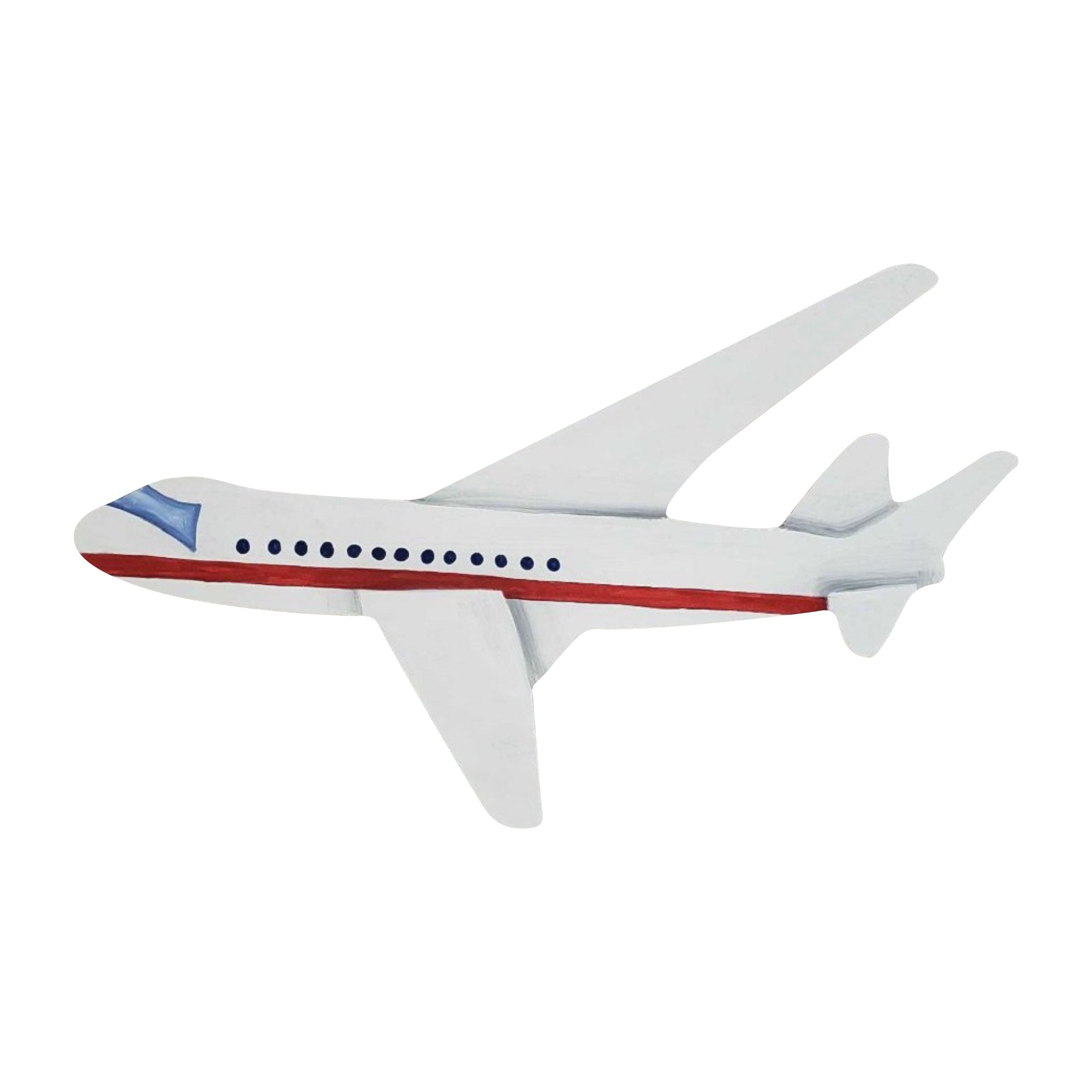 Basic Shape Airplane MDF Cutout Silhouette Style 3 - Unfinished For DIY