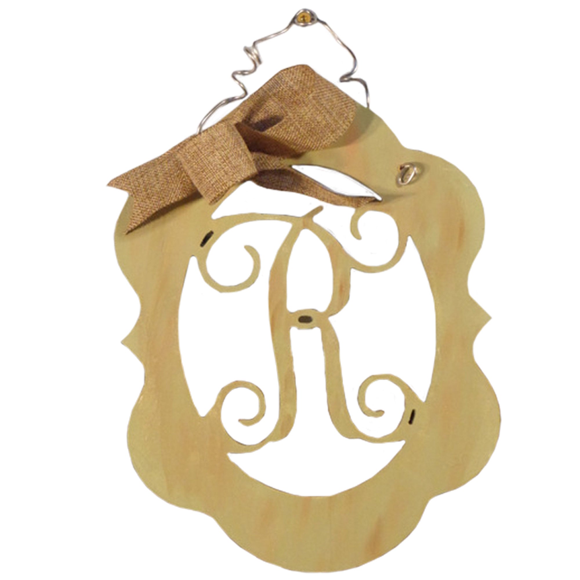 Basic Shape Ornate Oval Frame MDF Cutout Monogram A - Unfinished For DIY