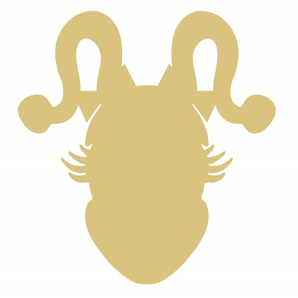 Basic Shape Alien MDF Cutout Alien Silhouette Style 6 - Unfinished For DIY