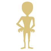 Basic Shape Alien MDF Cutout Alien Silhouette Style 7 - Unfinished For DIY