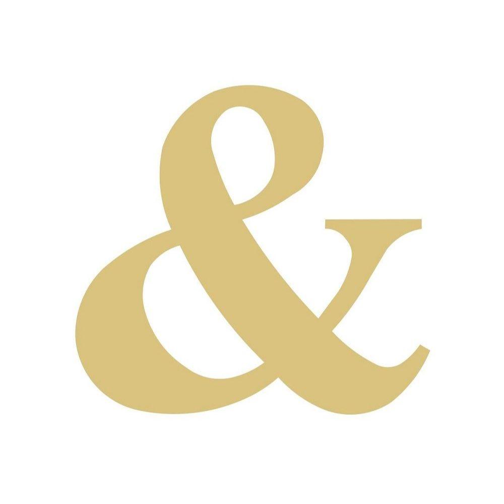 Basic Shape Ampersand MDF Cutout Classic Symbol - Unfinished For DIY ...