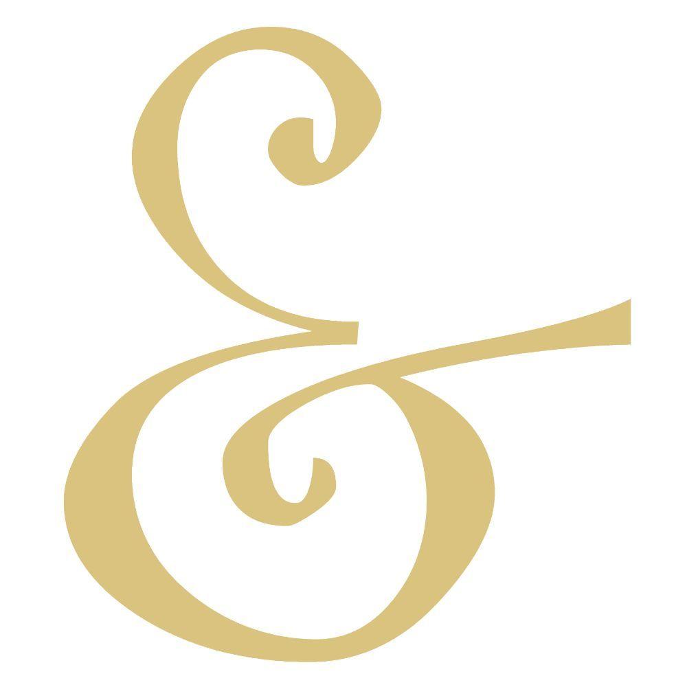 Basic Shape Ampersand MDF Cutout Elegant Swirl - Unfinished For DIY