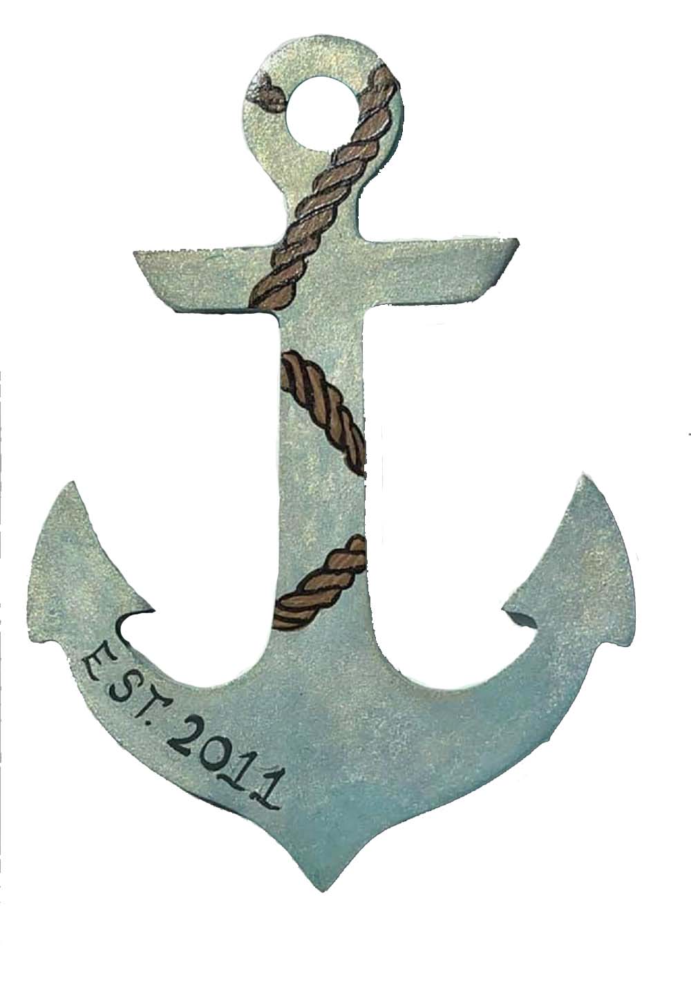 Basic Shape Anchor MDF Cutout Nautical Decor - Unfinished For DIY