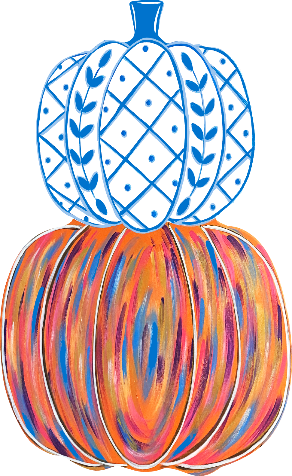 ASHLEY NICOLE DESIGNS GINGER JAR PUMPKIN STACK
