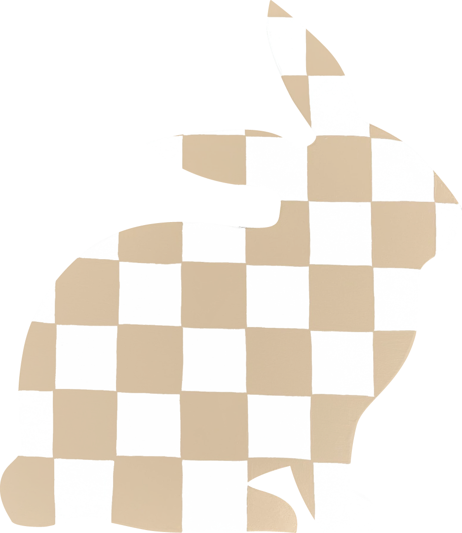 ASHLEY NICOLE DESIGNS PROFILE BUNNY BROWN AND WHITE
